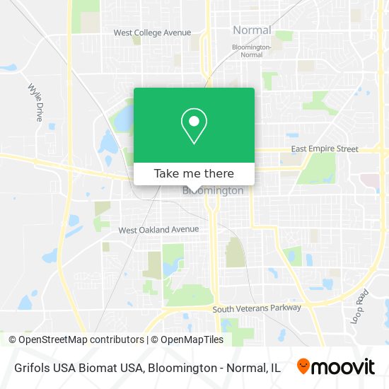 How to get to Grifols USA Biomat USA in Bloomington by Bus?