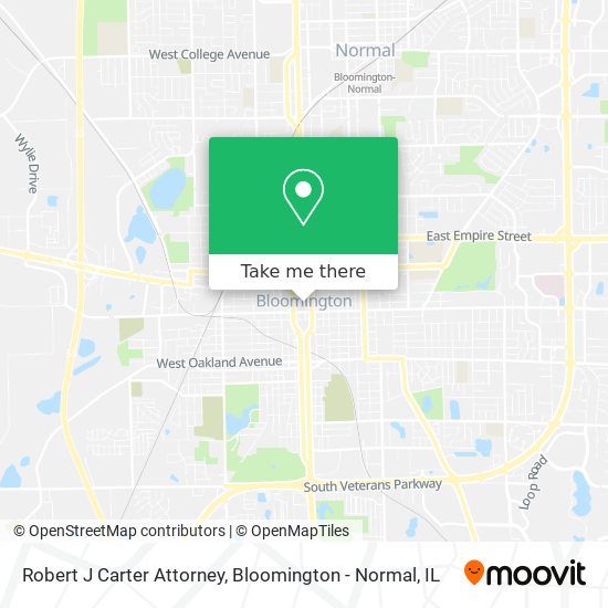 Robert J Carter Attorney map