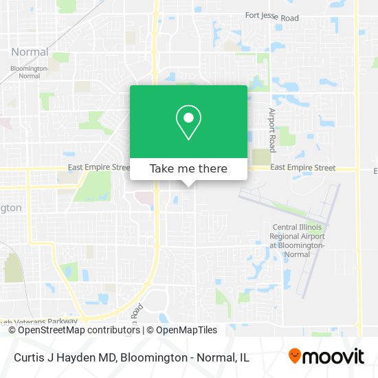 Curtis J Hayden MD map