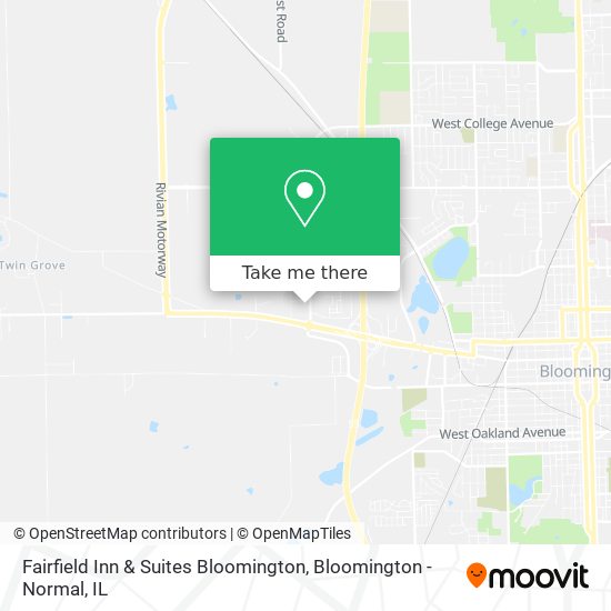 Fairfield Inn & Suites Bloomington map