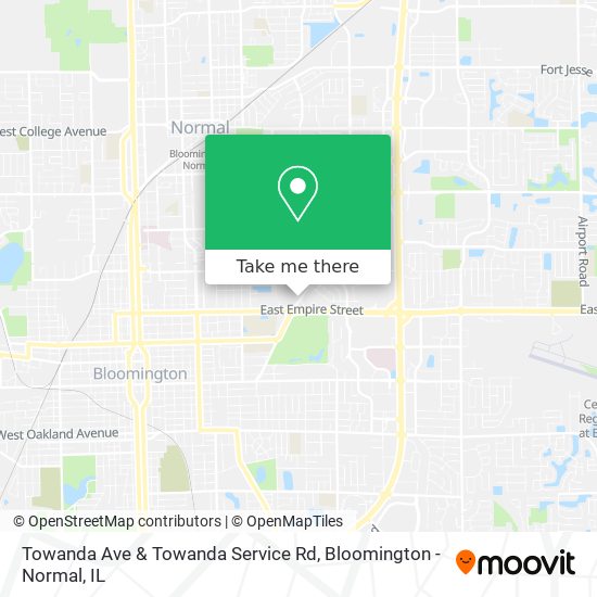 Towanda Ave & Towanda Service Rd map