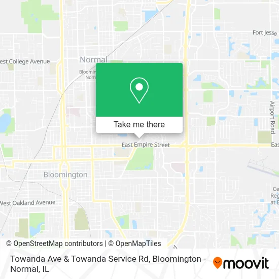 Towanda Ave & Towanda Service Rd map