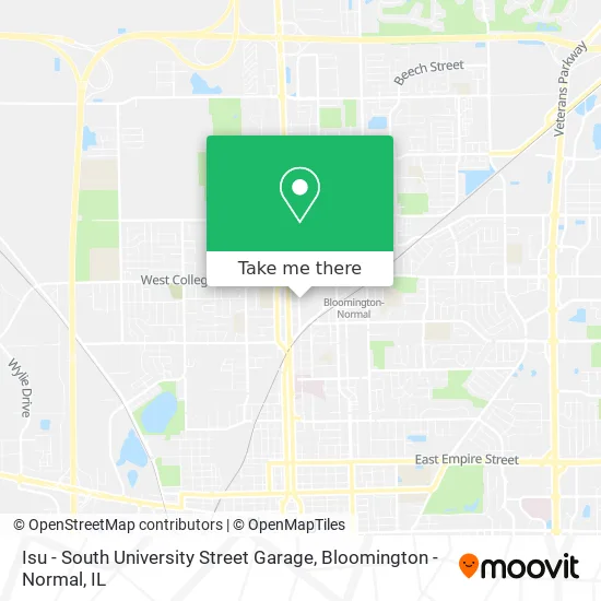 Mapa de Isu - South University Street Garage