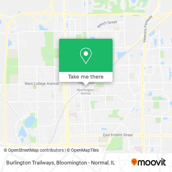 Mapa de Burlington Trailways