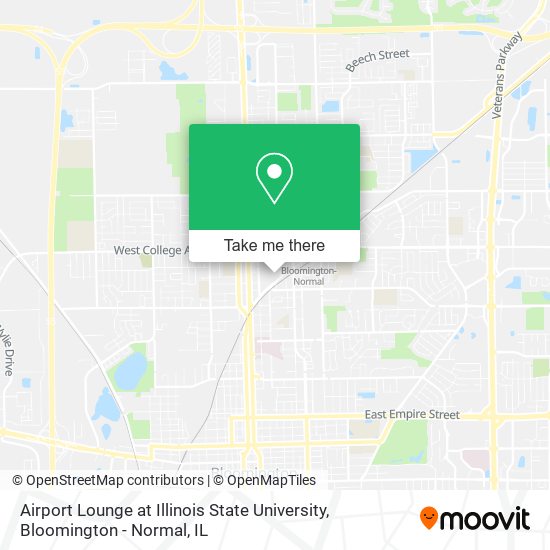 Airport Lounge at Illinois State University map