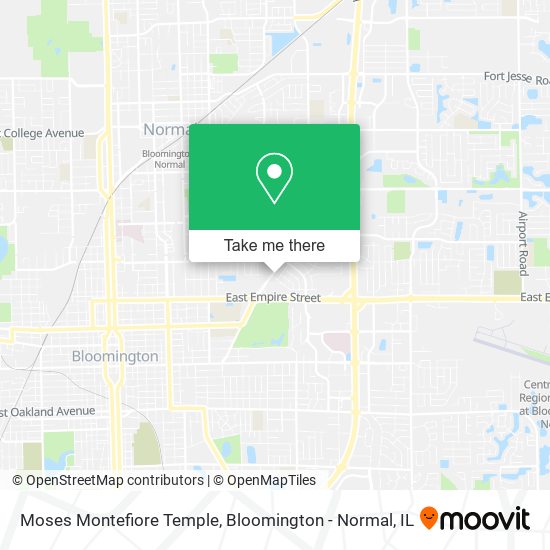 Moses Montefiore Temple map