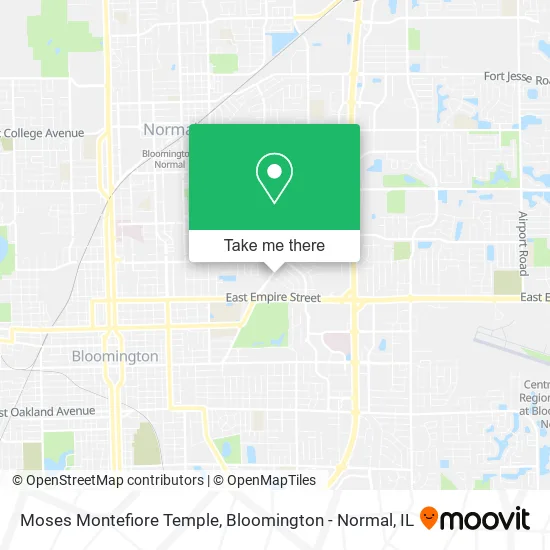 Moses Montefiore Temple map