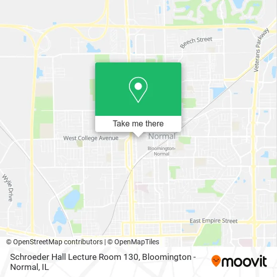 Schroeder Hall Lecture Room 130 map