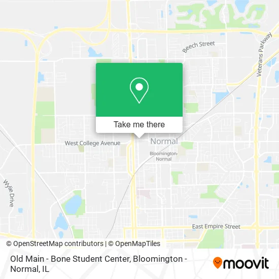 Old Main - Bone Student Center map