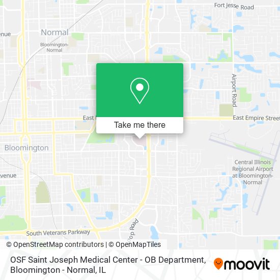 OSF Saint Joseph Medical Center - OB Department map