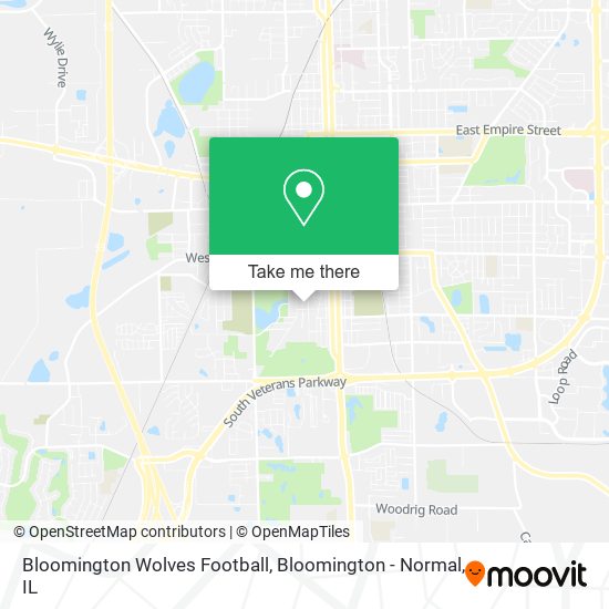 Bloomington Wolves Football map
