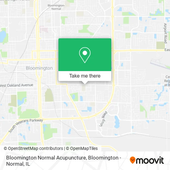 Bloomington Normal Acupuncture map