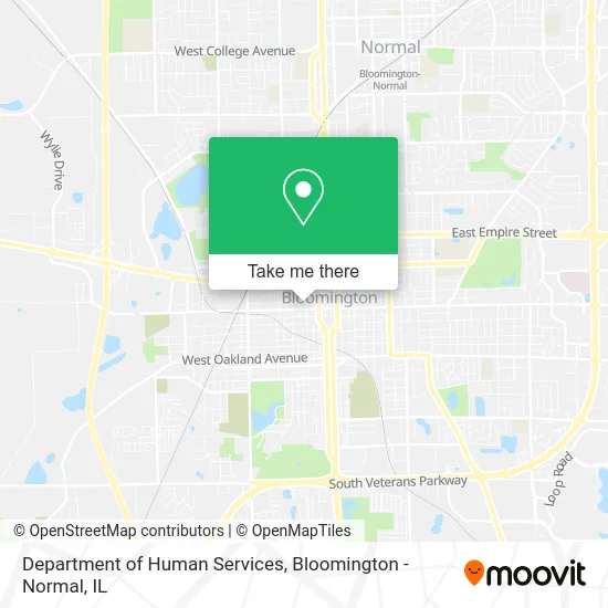 Department of Human Services map