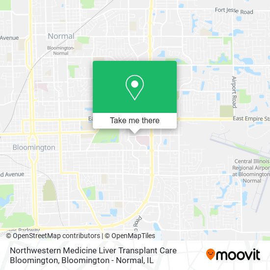 Northwestern Medicine Liver Transplant Care Bloomington map