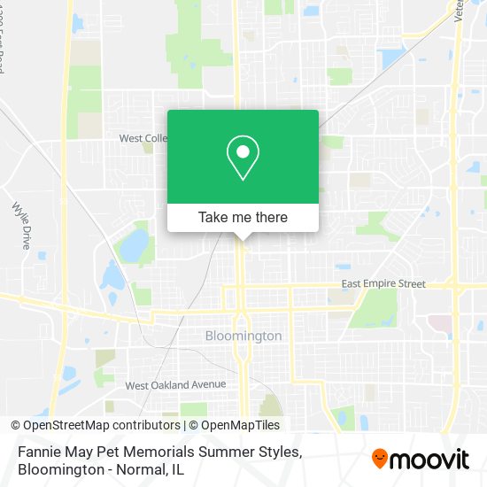 Fannie May Pet Memorials Summer Styles map