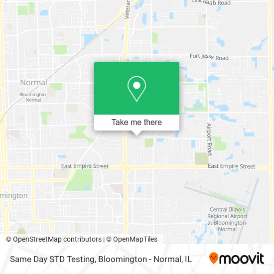 Same Day STD Testing map