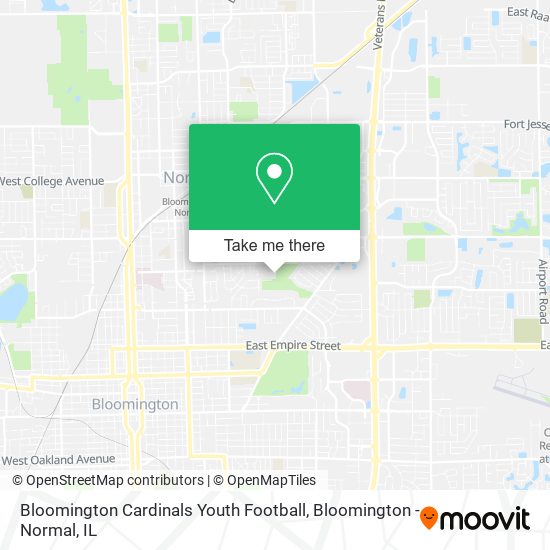 Mapa de Bloomington Cardinals Youth Football