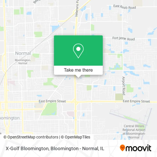X-Golf Bloomington map