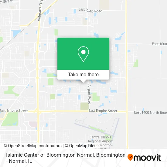 Islamic Center of Bloomington Normal map