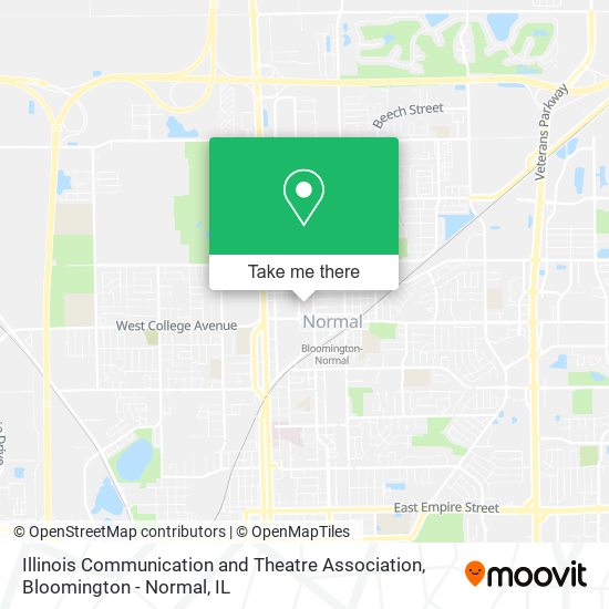 Mapa de Illinois Communication and Theatre Association