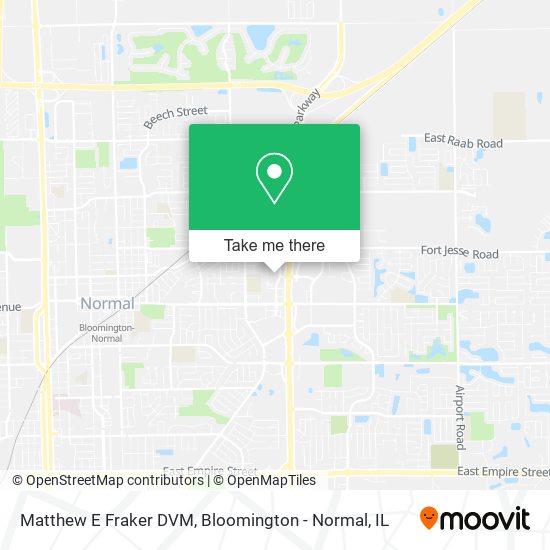 Matthew E Fraker DVM map