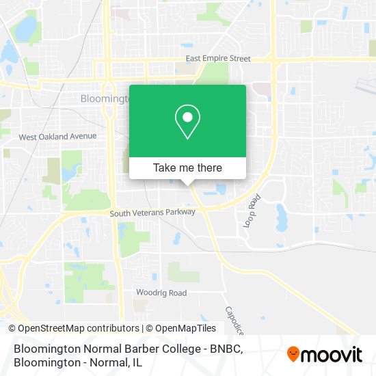 Mapa de Bloomington Normal Barber College - BNBC