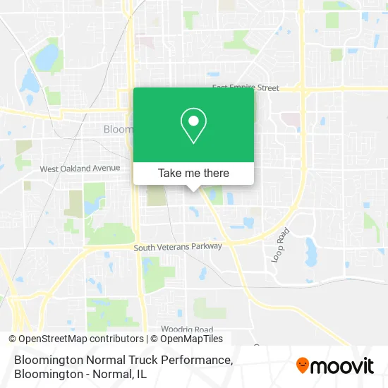 Bloomington Normal Truck Performance map