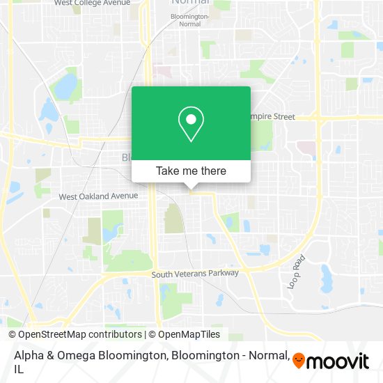 Mapa de Alpha & Omega Bloomington