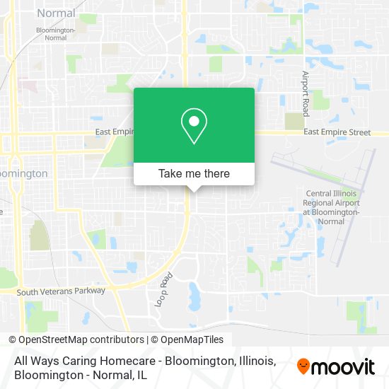 Mapa de All Ways Caring Homecare - Bloomington, Illinois