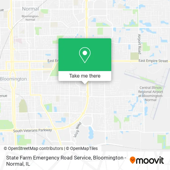 State Farm Emergency Road Service map