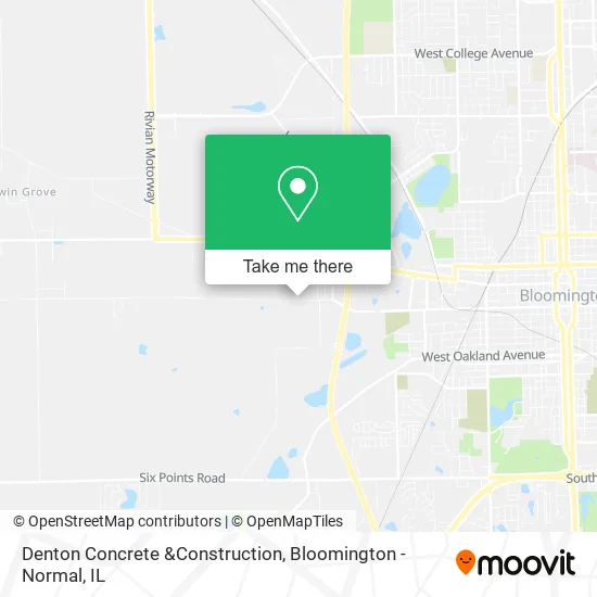 Denton Concrete &Construction map