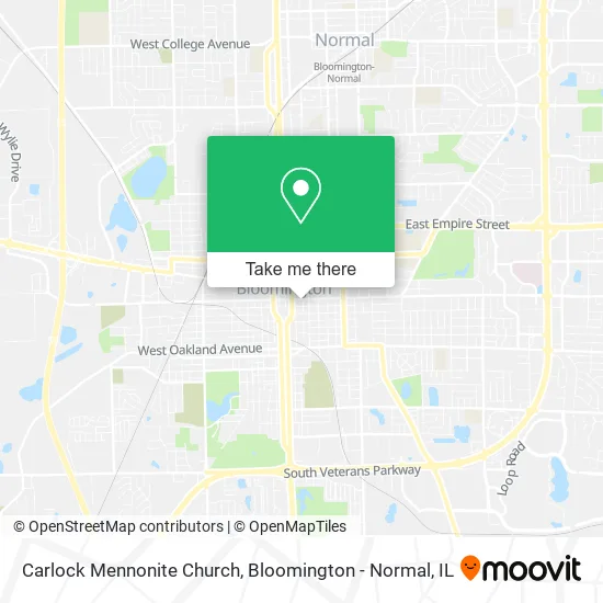 Carlock Mennonite Church map