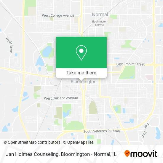 Jan Holmes Counseling map