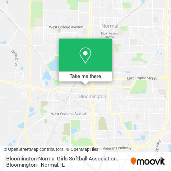 Bloomington-Normal Girls Softball Association map