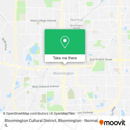 Bloomington Cultural District map