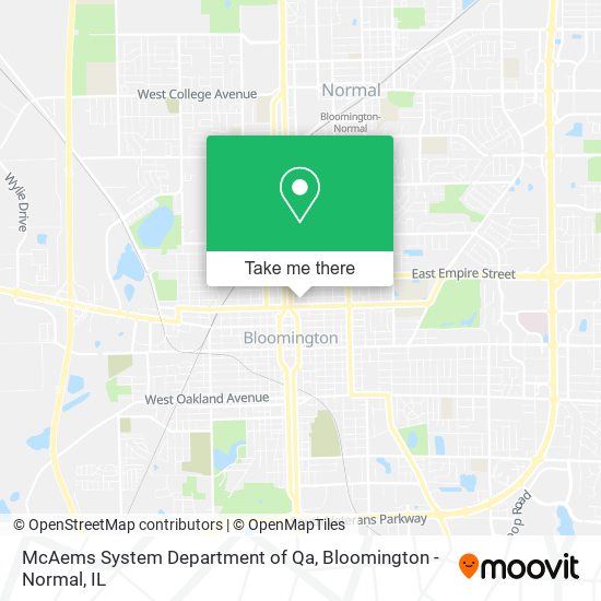 McAems System Department of Qa map