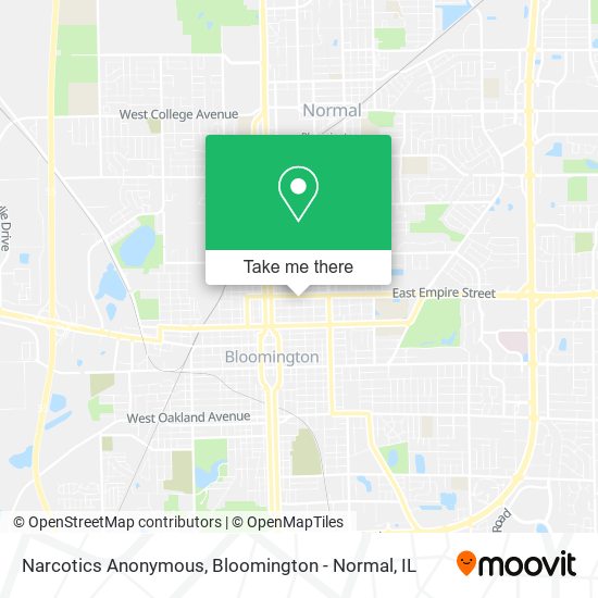 Narcotics Anonymous map