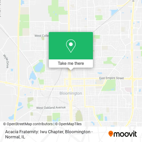 Acacia Fraternity: Iwu Chapter map