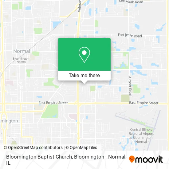 Bloomington Baptist Church map