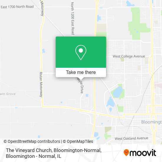 The Vineyard Church, Bloomington-Normal map