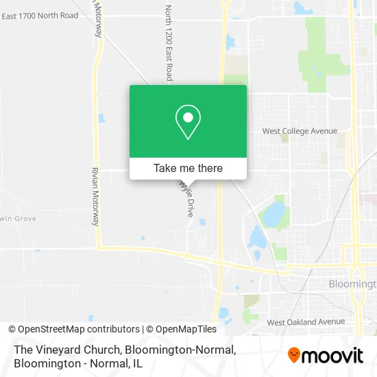 The Vineyard Church, Bloomington-Normal map