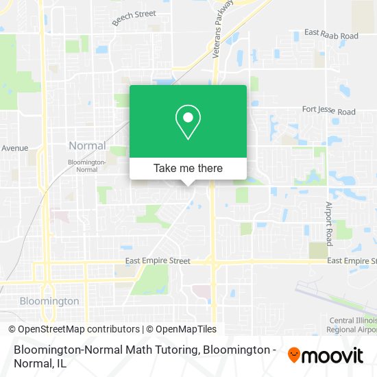 Mapa de Bloomington-Normal Math Tutoring