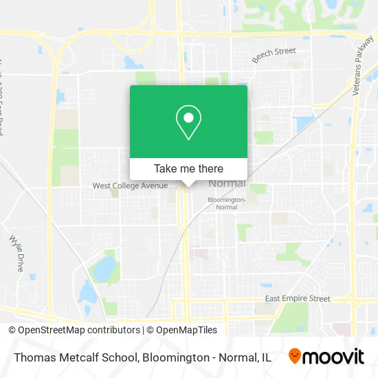 Thomas Metcalf School map