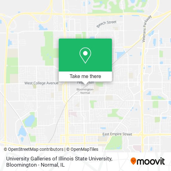 University Galleries of Illinois State University map