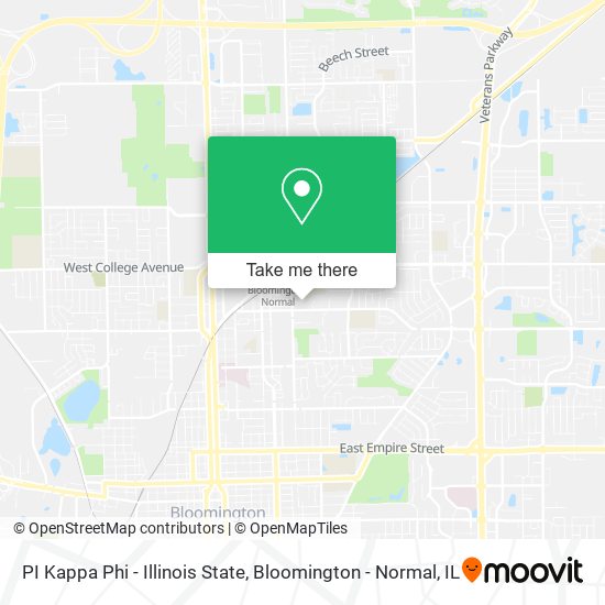 Mapa de PI Kappa Phi - Illinois State