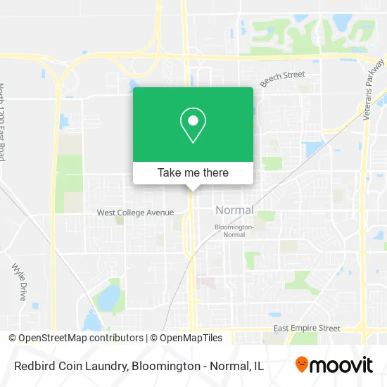 Redbird Coin Laundry map