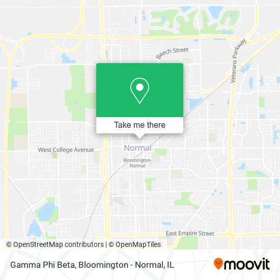 Gamma Phi Beta map