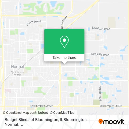 Mapa de Budget Blinds of Bloomington, Il