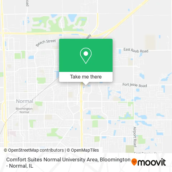 Comfort Suites Normal University Area map