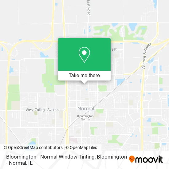 Bloomington - Normal Window Tinting map